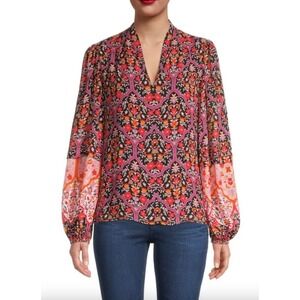 Kobi Halperin Azalea Floral Blouse Large